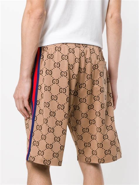 gucci short set men's|men's gucci cotton gg shorts.